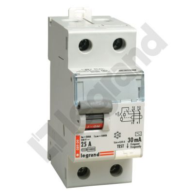 Wyłącznik różnicowoprądowy 1P+N 25A 30mA Typ AC P302 TX3 411509 LEGRAND (411509)